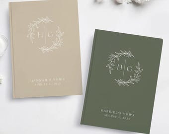 Benutzerdefiniertes Hochzeitsgelübdebuch Set Hochzeitsgelübde Hefte Hochzeit Journal Seine Her Gelübde Brautparty Geschenk für die Braut Modernes Gelübdebuch 2er Set
