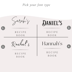 Custom Recipe Book Cookbook Wedding Gift Idea Cooking Gift for Her Moms Christmas Gift Personalized Journal Recipe Notebook Gifts for Chefs