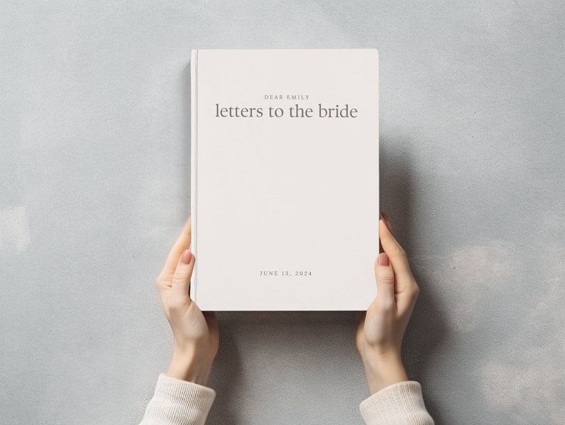 Letters to the Bride Book Bridal Shower Gift from Bridal Party to Bride Keepsake Wedding Gift Bridal Shower Guest Book Personalized Wedding