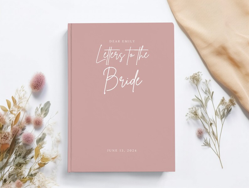 Letters to the Bride Book Bridal Shower Gift from Bridal Party to Bride Keepsake Wedding Gift Bridal Shower Guest Book Personalized Wedding