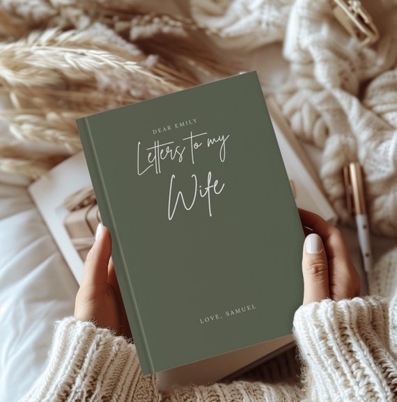 Wife Gift Personalized Journal Gift from Husband Custom Notebook Gift for Wife Gifts for Her Letters to My Wife Gift for Fiancee, HJ036P