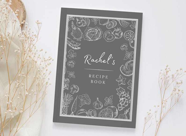 Custom Recipe Book Cookbook Wedding Gift Idea Cooking Gift for Her Moms Christmas Gift Personalized Journal Recipe Notebook Gifts for Chefs