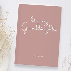 Cartas a mi nieta Diario personalizado Cuaderno de tapa dura Regalo de recuerdo personalizado para nieta Cartas de regalo de la abuela