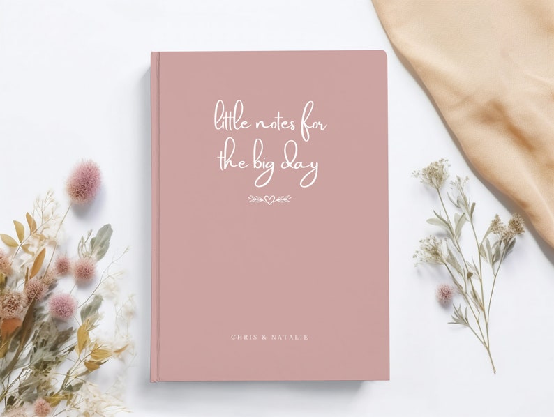 Wedding Notebook Engagement Gift Future Bride Gift Couple Engagement Personalized Journal Bridal Shower Gift from Bridal Party to Bride