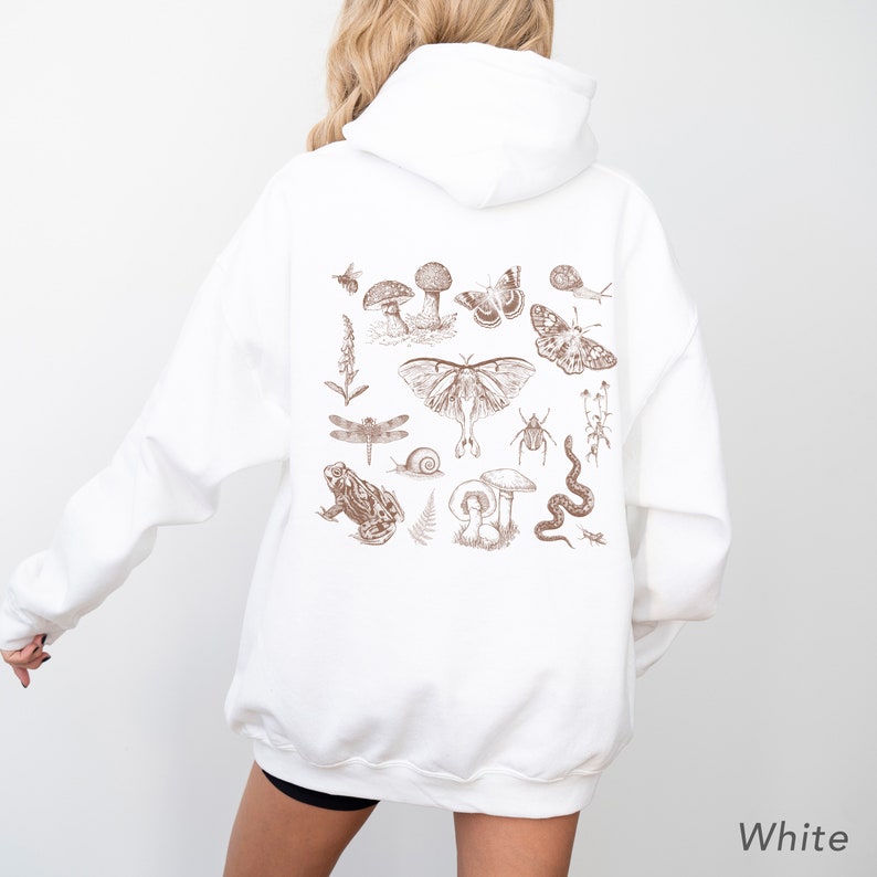Vintage Cottagecore Sweatshirt Cottagecore Hoodie Vintage Mushroom Hoodie Dark Academia Sweater Forestcore Clothing Goblincore Hoodie