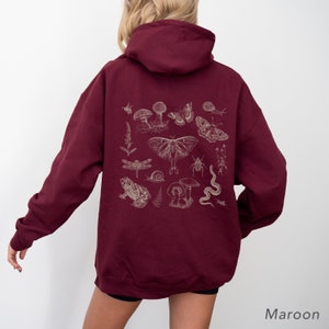 Vintage Cottagecore Sweatshirt Cottagecore Hoodie Vintage Mushroom Hoodie Dark Academia Sweater Forestcore Clothing Goblincore Hoodie