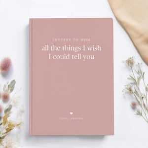 Diario conmemorativo personalizado para mamá. Regalo de condolencias por la pérdida de una mamá. Regalo de condolencias personalizado para mamá. Regalo de duelo por la pérdida de una madre.