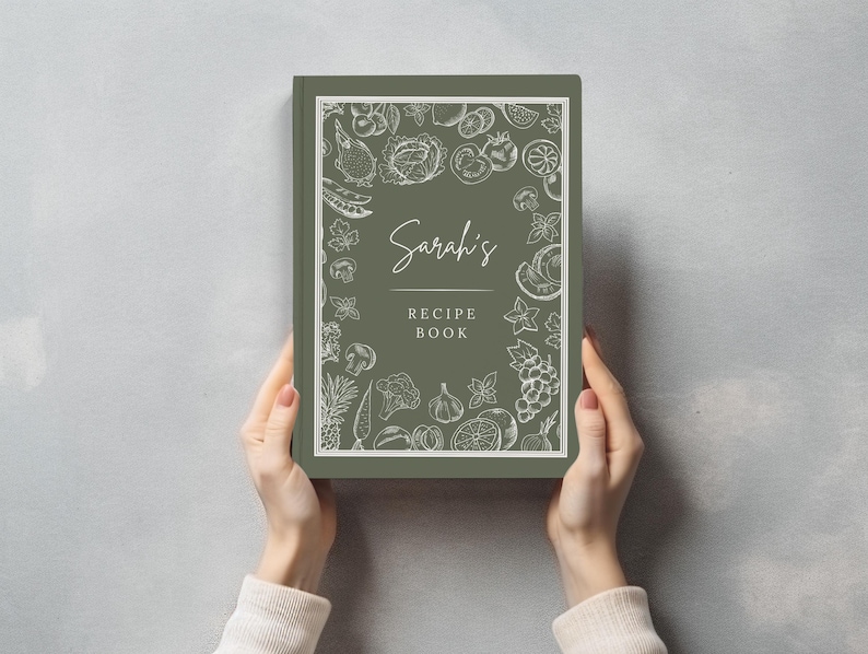 Custom Recipe Book Cookbook Wedding Gift Idea Cooking Gift for Her Moms Christmas Gift Personalized Journal Recipe Notebook Gifts for Chefs