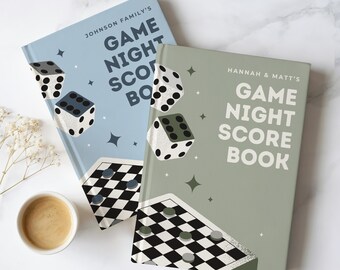 Family Game Night Score Book for Family Board Games Gifts for Couples Gamenight Custom Notebook