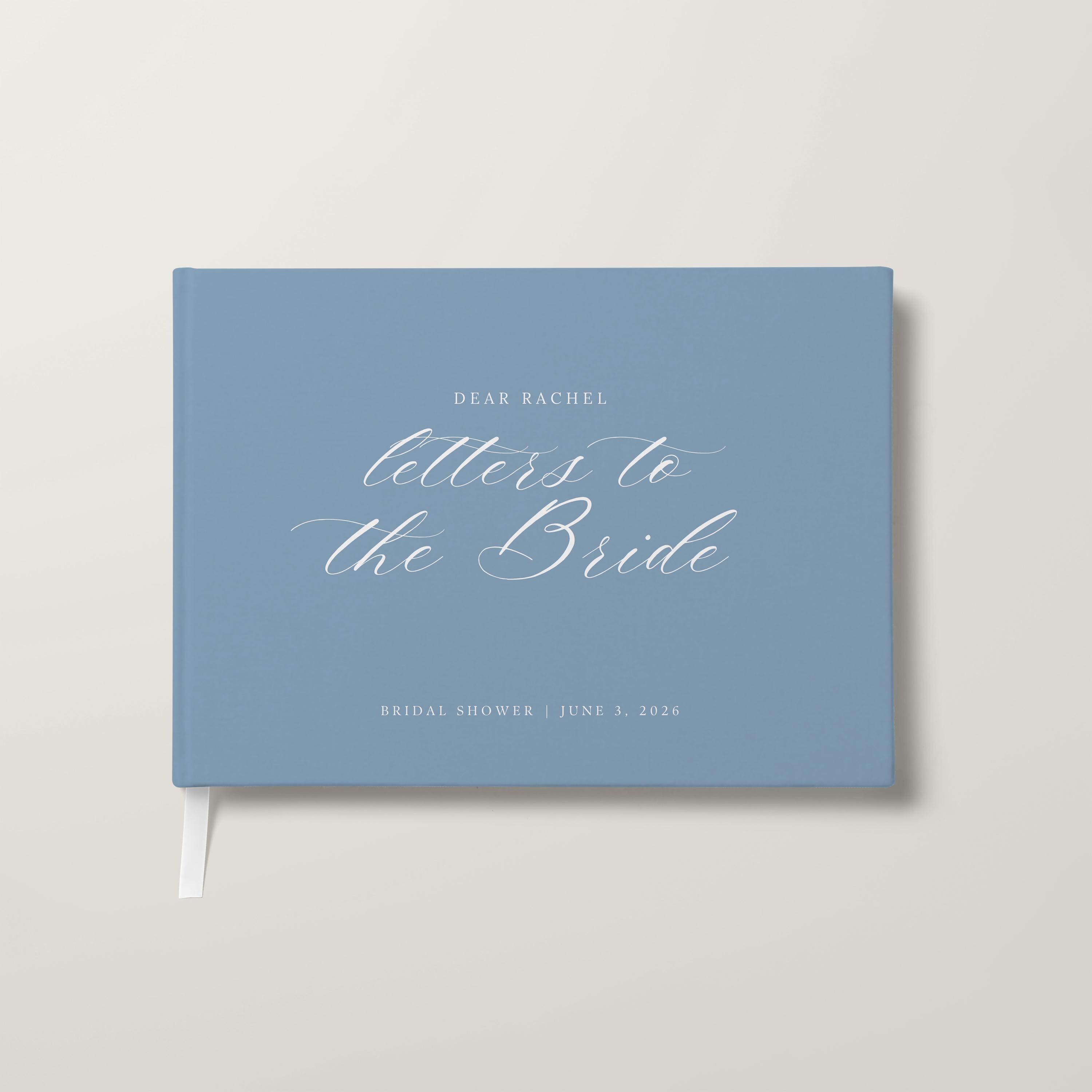 Letters to the Bride Book Personalized Wedding Bridal Shower Guest Book ...