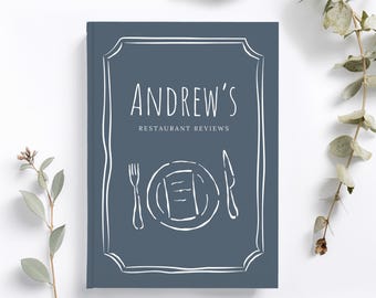 Food Log Personalized Journal Travel Notebook Couples Travel Gift for Foodie, Food Lovers Gifts for Families