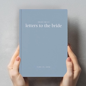 Coś niebieskiego Listy do Panny Młodej Książka Prezent na wieczór panieński od drużby panny młodej dla panny młodej Pamiątka Prezent ślubny Panny Młodej Coś niebieskiego dla Panny Młodej