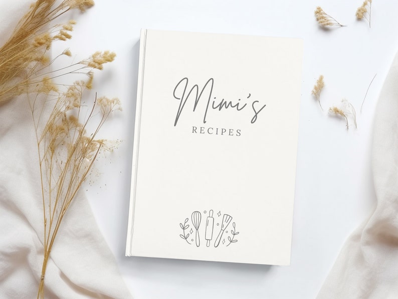 Custom Recipe Book Personalized Gift for Grandma Recipe Journal Family Keepsake Recipes Cookbook Blank Recipe Book Mother in Law Gift Nana