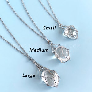 Crystal Holder Necklace Interchangeable Crystal Necklace Holder Anniversary Gift for Her Bridesmaid Jewelry Pendant Necklace