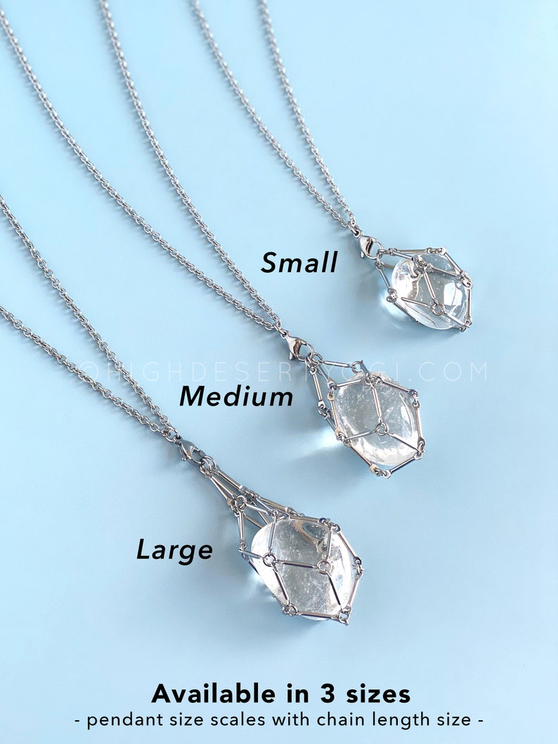 Crystal Holder Necklace Interchangeable Crystal Necklace Holder Anniversary Gift for Her Bridesmaid Jewelry Pendant Necklace