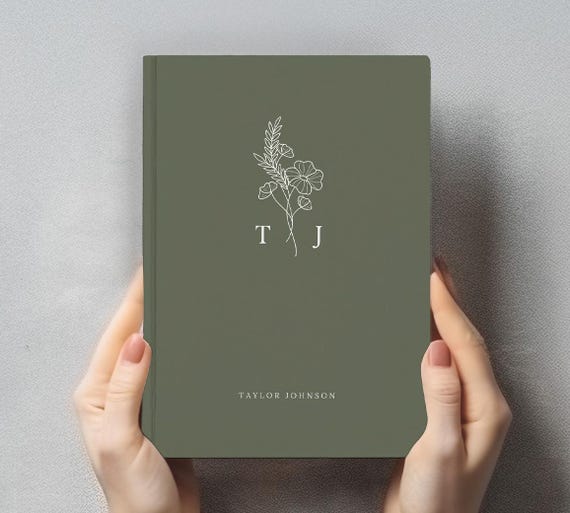 Custom Journal Monogrammed Notebook Personalized Gift for Friend Name Journal Hardcover Notebook Personalized Journal for Mom Daughter Gift
