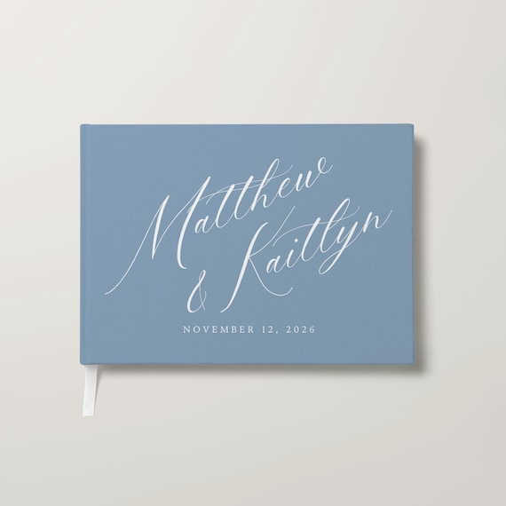 Personalized Wedding Guest Book Hardcover Sign in Book Bridal Shower Gift from Bridal Party, Bride Keepsake Wedding Custom Guestbook, GB003A