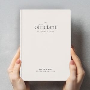 Wedding Officiant Book Custom Officiant Notebook Wedding Gift for Officiant Gift Reverend Gift Officiant Journal Wedding Pastor Gift Ideas