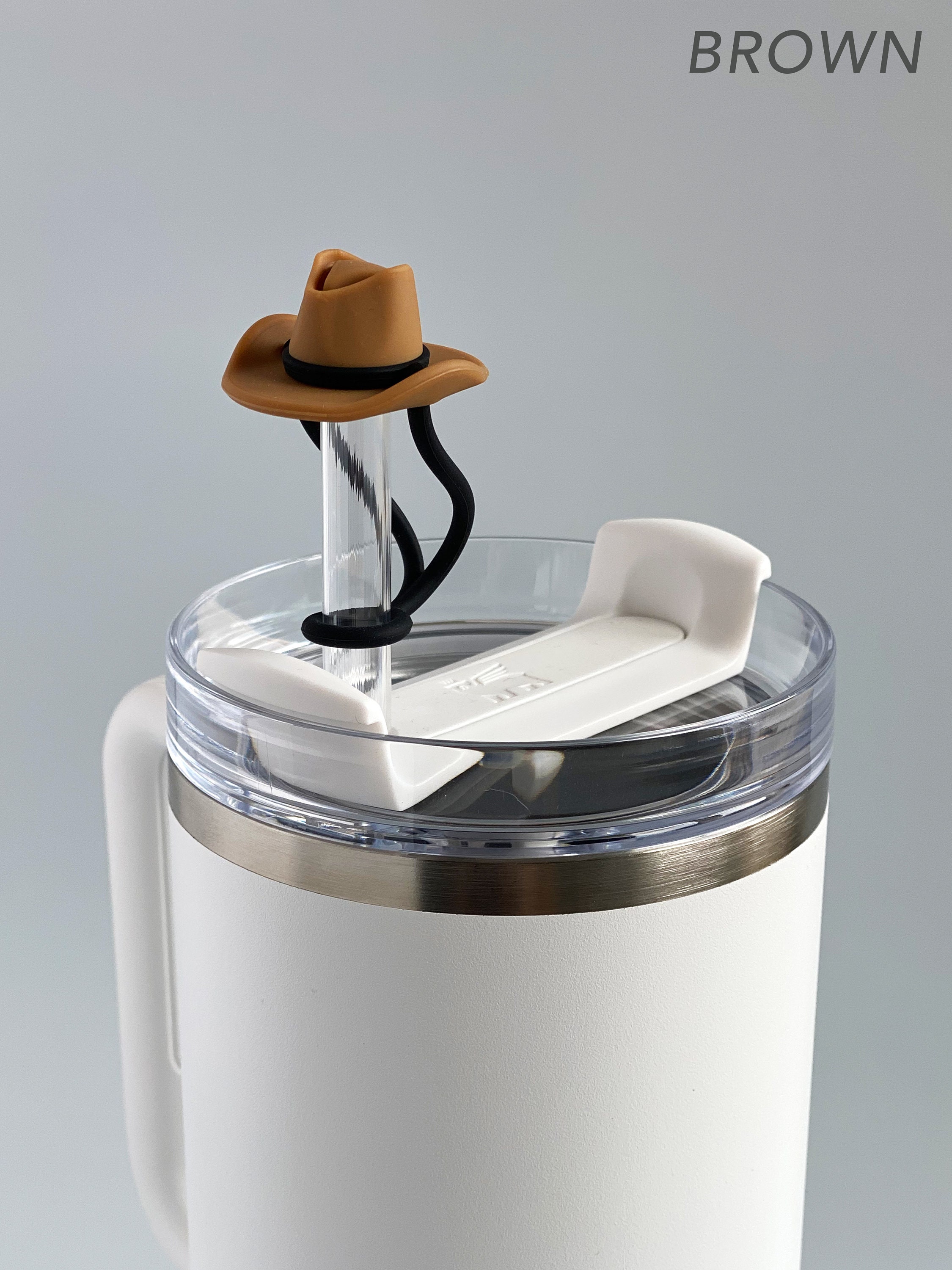 Cowboy Hat Straw Topper Western Cup Accessories Straw Topper Cowgirl Straw Cover 40 oz Cup Straw Cover for Tumbler Accessories Straw Cap