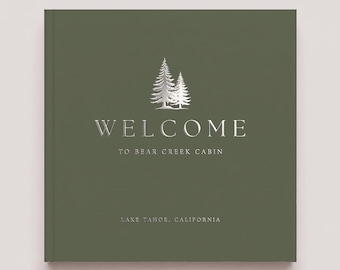 Vacation Rental Guest Book, Welcome Guest Sign in Book for Airbnb Guest Arrival, Personalized Guestbook Cabin Rental Book, Housewarming Gift
