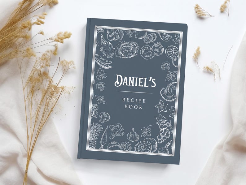 Custom Recipe Book Cookbook Wedding Gift Idea Cooking Gift for Her Moms Christmas Gift Personalized Journal Recipe Notebook Gifts for Chefs