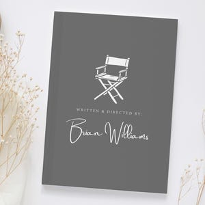 Director Gift Personalized Journal Producer Gift for Film Lover Gift Musicals Notebook Movie Lover Gift for Movie Script Film School Gift