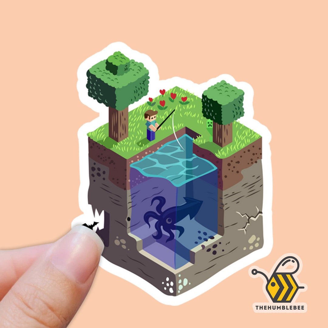 Minecraft Sticker Minecraft Bottle Laptop Waterproof Etsy