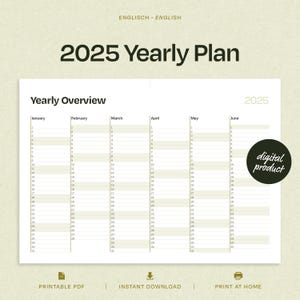 Plan Anual 2025 | Resumen anual 2025 | Planificador digital A4 + Carta EE. UU.