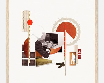9/5 Workflow – Bauhaus Collage Poster in Museumsqualität – Gerahmter Kunstdruck