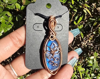 Copper Lotus Pendant