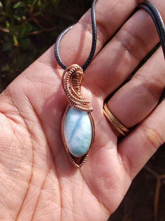 Larimar Pendant Etsy