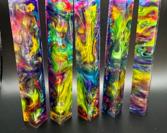 TRANSPARENT Pen Turning Blank, Alumilite Resin, Liquid Neon, Diamond Pen, Acrylic Blanks