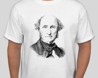 John Stuart Mill Cotton T-Shirt.  Quote on Conservatives.