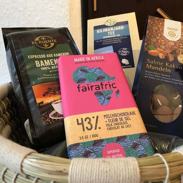 Afrikanische Handwerksgeschenksets, die eine echte Wirkung erzielen, für jeden besonderen Anlass, Basteln, Kaffee, Schokolade!