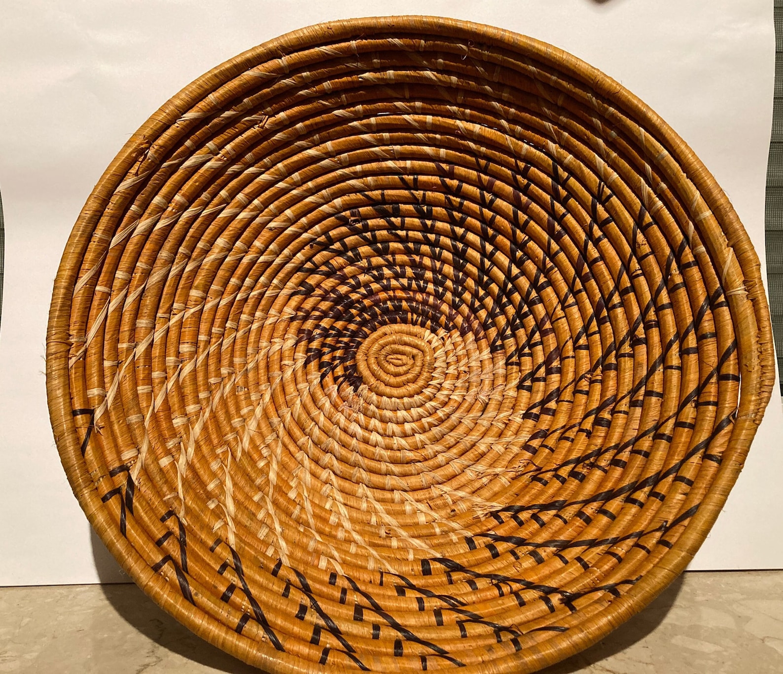 Handmade Extra Large Grass-woven Baskets From Uganda 40cm Diameter ...