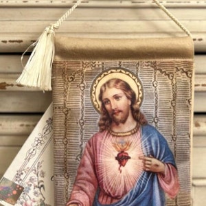 SACRED HEART of JESUS  Unique Blessing Carrier! has 2 sides,are 8 by 5 inches #madebycatholics (tm) #guadalupereplica