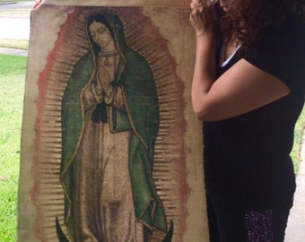 Nuestra Señora de Guadalupe RÉPLICA TILMA Único Yute Sintético TILMA