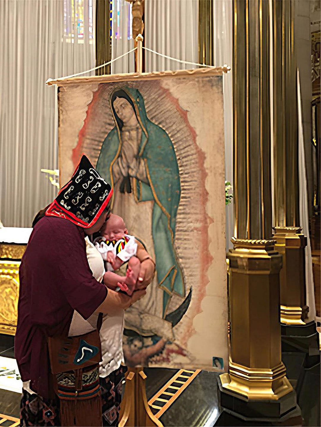 Our Lady of Guadalupe Replica: Faux Jute Tilma, HD Sublimation Print ...