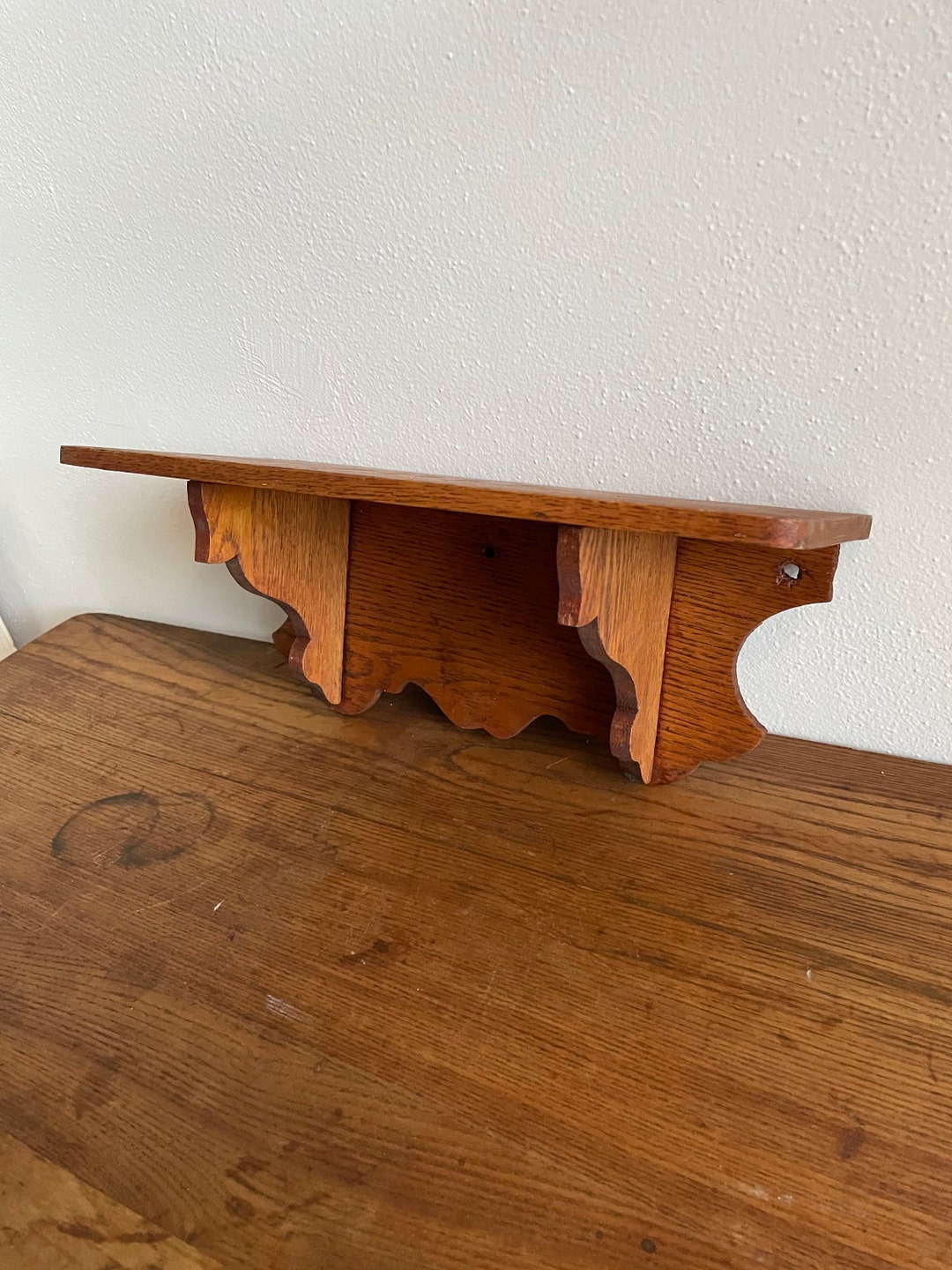 Antique Small Wood Decorative Shelf Etsy