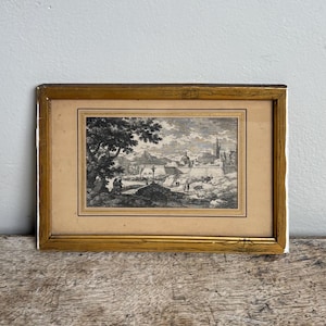 Antique French Landscape Etching, c. 1810