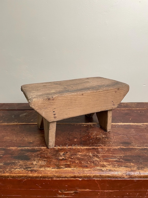 Superb Antique Primitive Wood Step Stool - Etsy