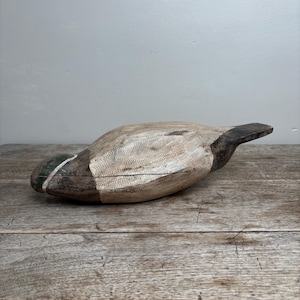Antique Painted Canadian Feeding Mallard Decoy