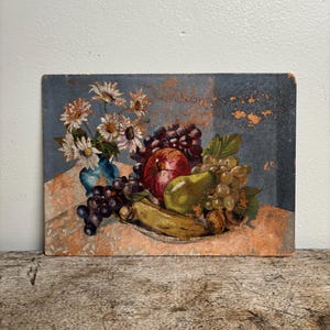 Antique French Fruit Still Life Oil Painting No 2