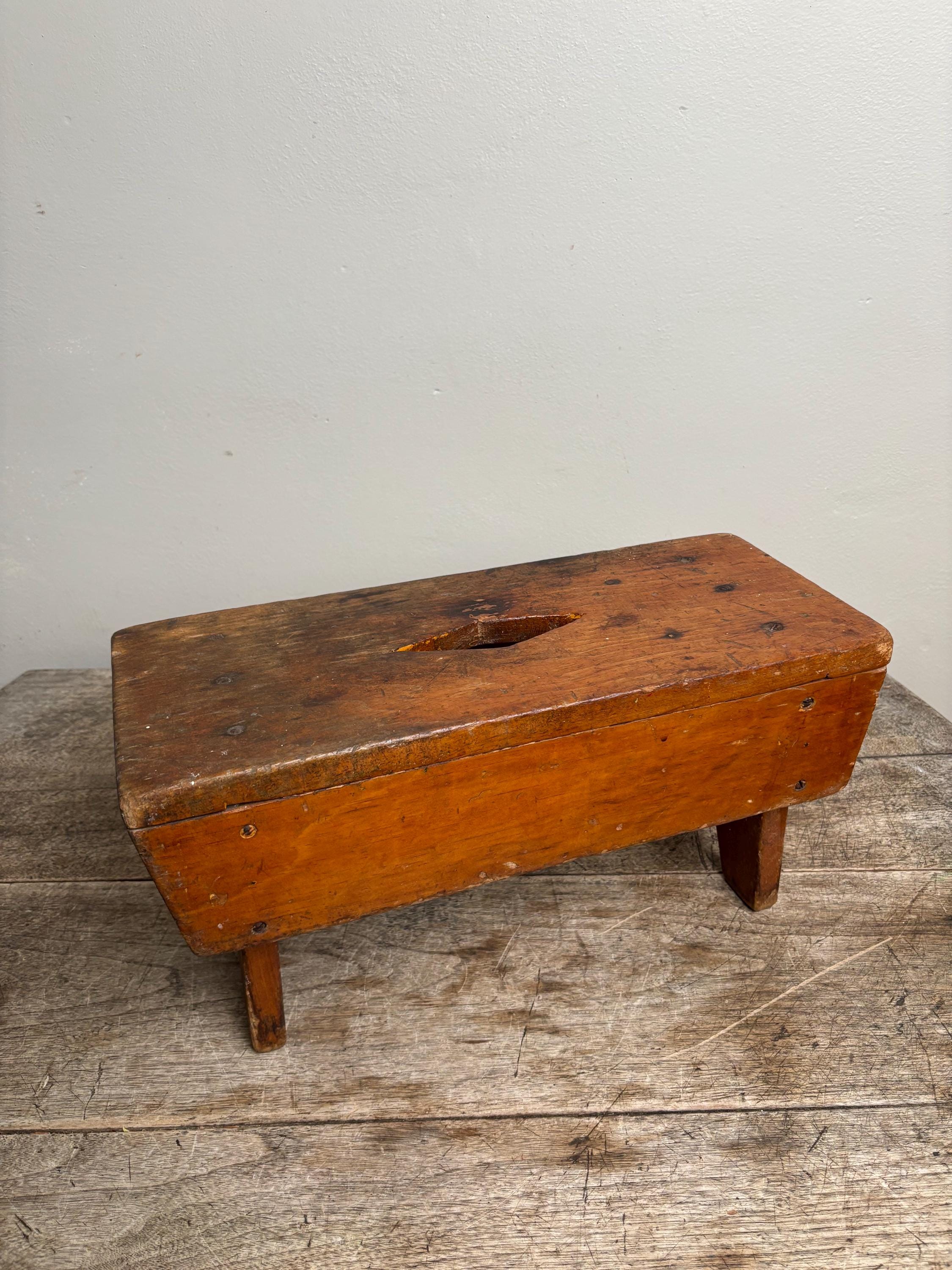 工芸品 Vintage Wooden Object An old wooden thing consisting of two parts, movable to each