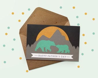 Papa Bear Father’s Day Card | Handmade Card for Dad