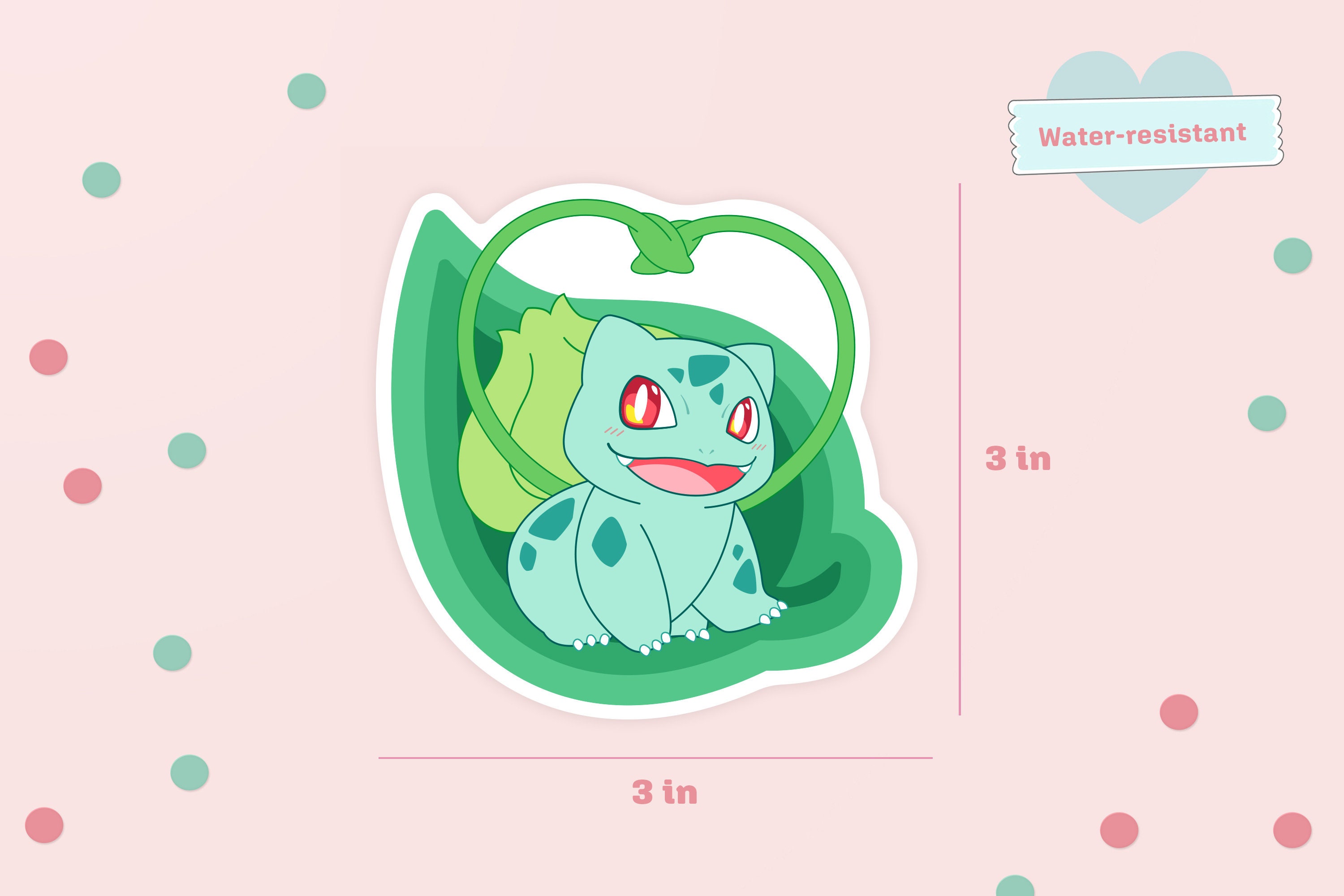 Bulbasaur Vinyl Sticker Pokemon Grass Starter Pokemon - Etsy
