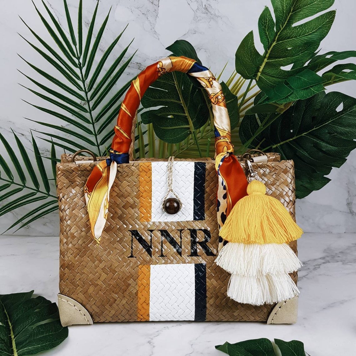 Handmade Personalized Painted straw bags with Customization of Etsy