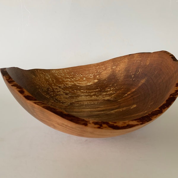 Handmade wooden bowl #224. Wood turned bowl - decorative wooden bowl - handmade - live edge bowl - Alder