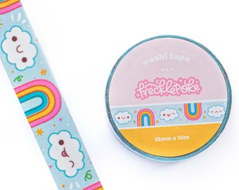 Cloud Friends Washi Tape, Kawaii Journaling, Eco Friendly Stationery