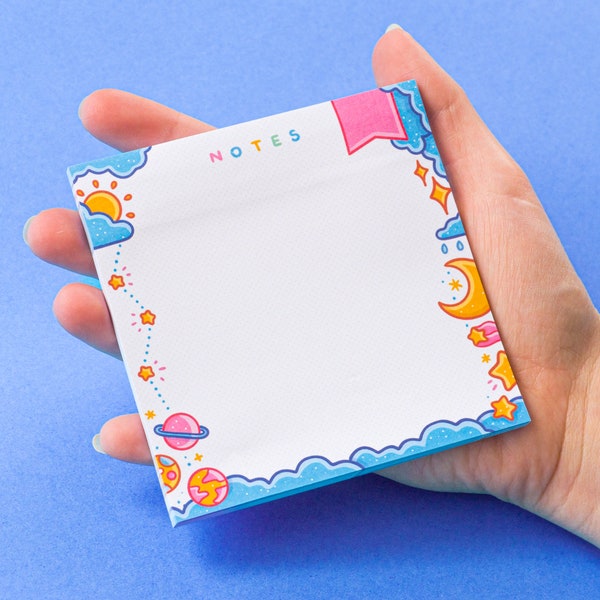 Space Sticky Notes - To-do list, Notes - Kawaii Planner - Goal setting - Priorities - Daily schedule - Productivity - Notepad